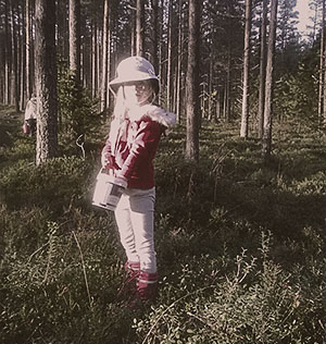 anne-maria picking wild berries